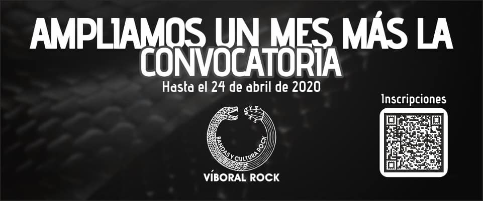 Ampliamos un mes más la convocatoria para participar del XI Víboral Rock 2020