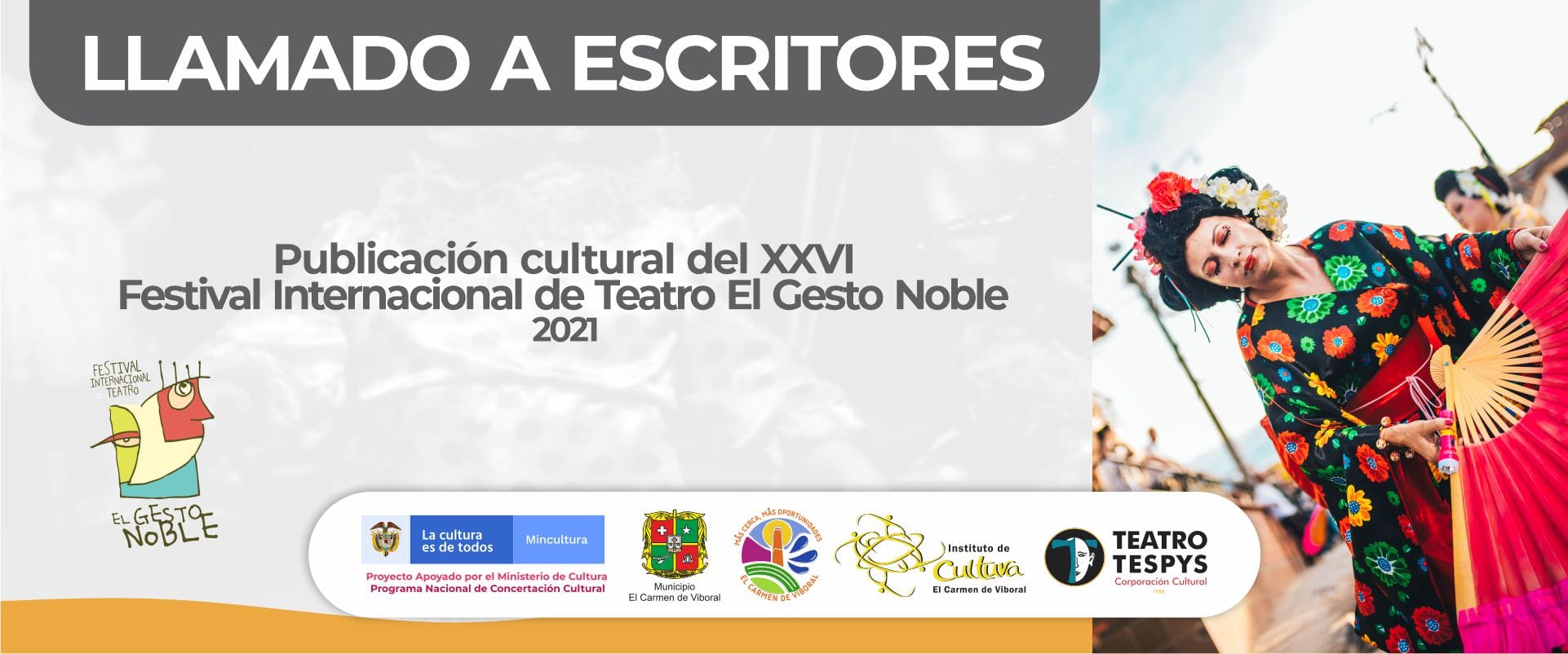 Llamado a escritores – Publicación cultural del XXVI Festival Internacional de Teatro El Gesto Noble