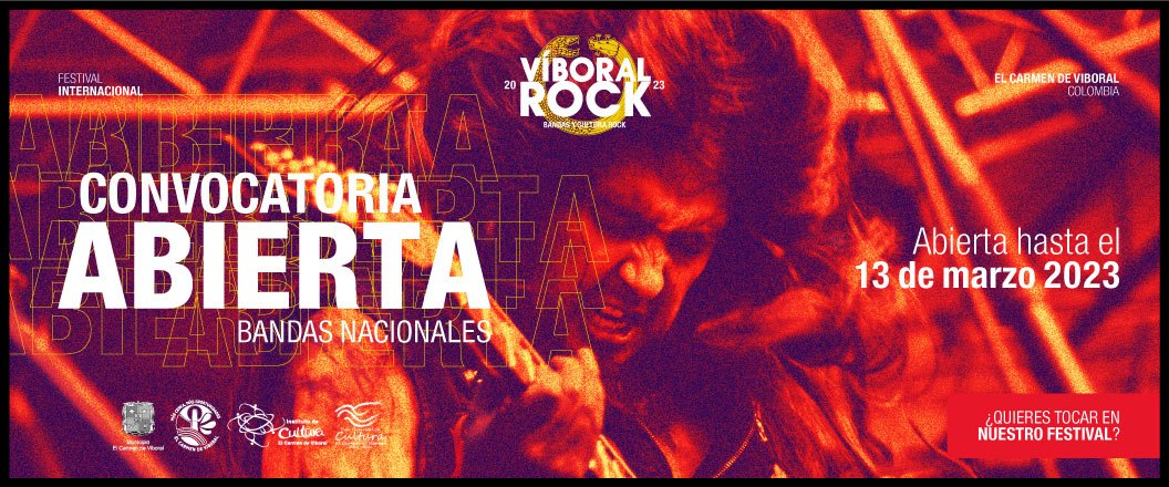 XIV Víboral Rock – Bandas y Cultura Rock – Convocatoria Abierta Bandas Nacionales 2023