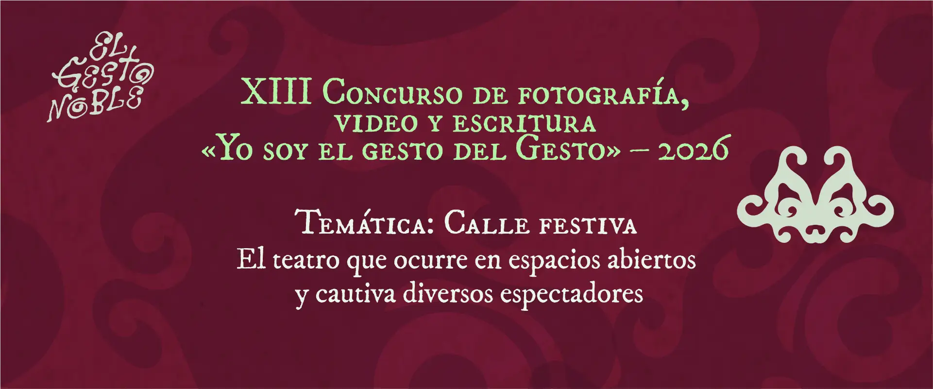 XIII Concurso de fotografía, video y escritura «Yo soy el gesto del Gesto» – 2026